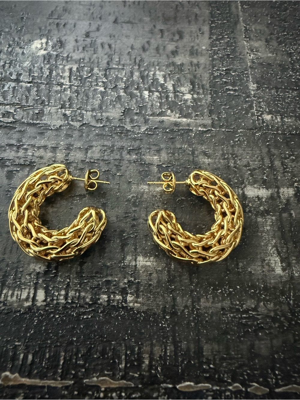 Bottega Veneta gold hoop earrings